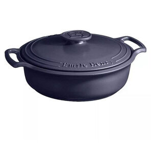 #2 EMILE HENRY NIB 3.3 Qt. Ceramic Braiser Made in France Indigo Dishwasher Safe